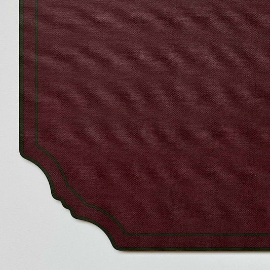 SQUARE FRAMES PLACEMAT (BORDEAUX - GREEN)