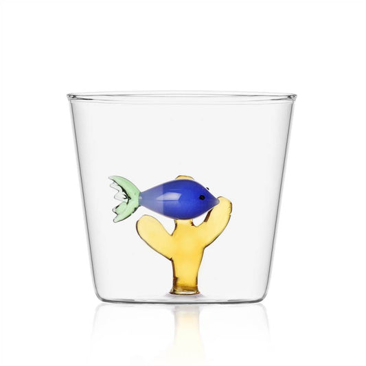 MARINE GARDEN TUMBLER BLUE FISH - AMBER SEAWEED