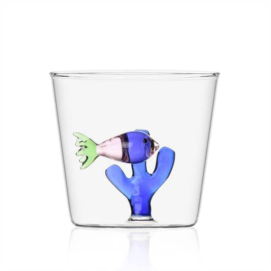 MARINE GARDEN TUMBLER PINK FISH - BLUE SEAWEED