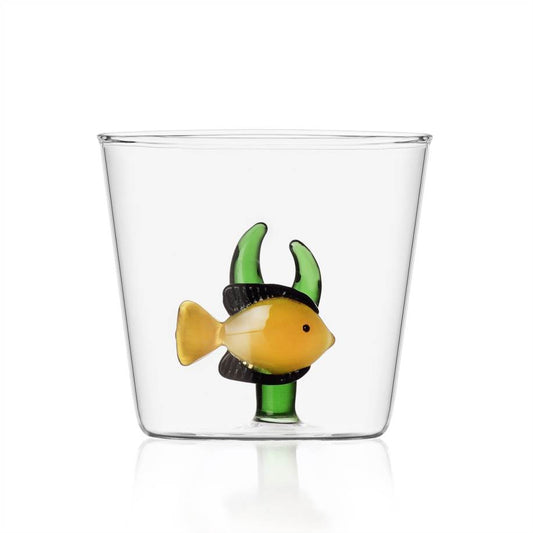 MARINE GARDEN TUMBLER YELLOW FISH - GREEN SEAWEED