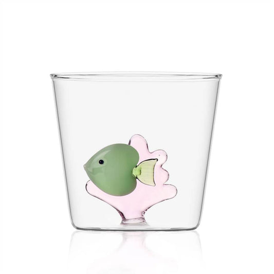 MARINE GARDEN TUMBLER GREEN FISH - PINK SEAWEED