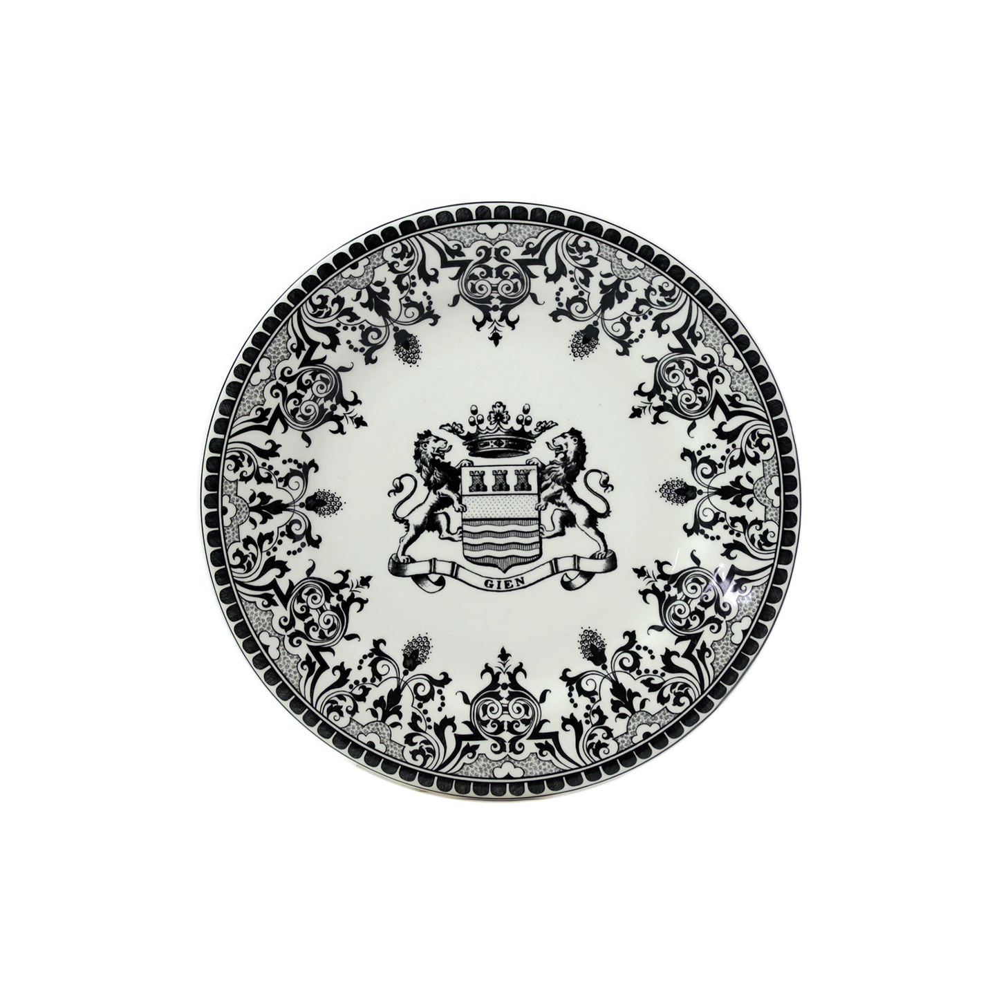 LES DEPAREILLEES GREEN - DESSERT PLATE BLASON