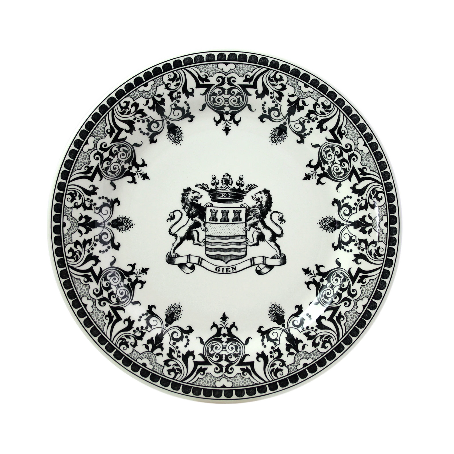 LES DEPAREILLEES GREEN - DINNER PLATE BLASON