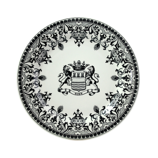 LES DEPAREILLEES GREEN - DINNER PLATE BLASON