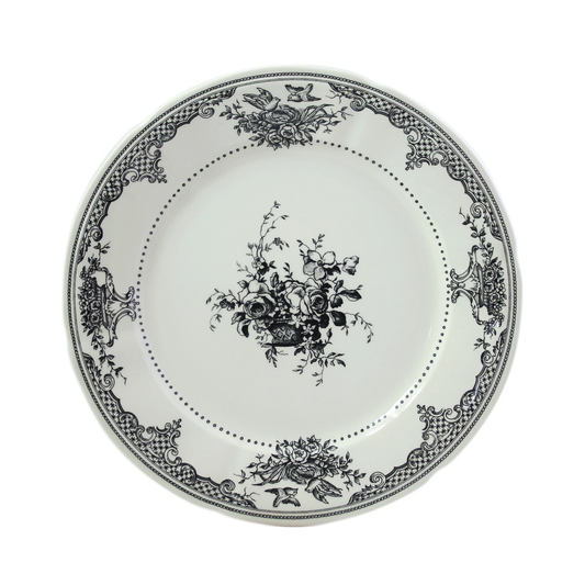 LES DEPAREILLEES GREEN - DINNER PLATE FLEURS