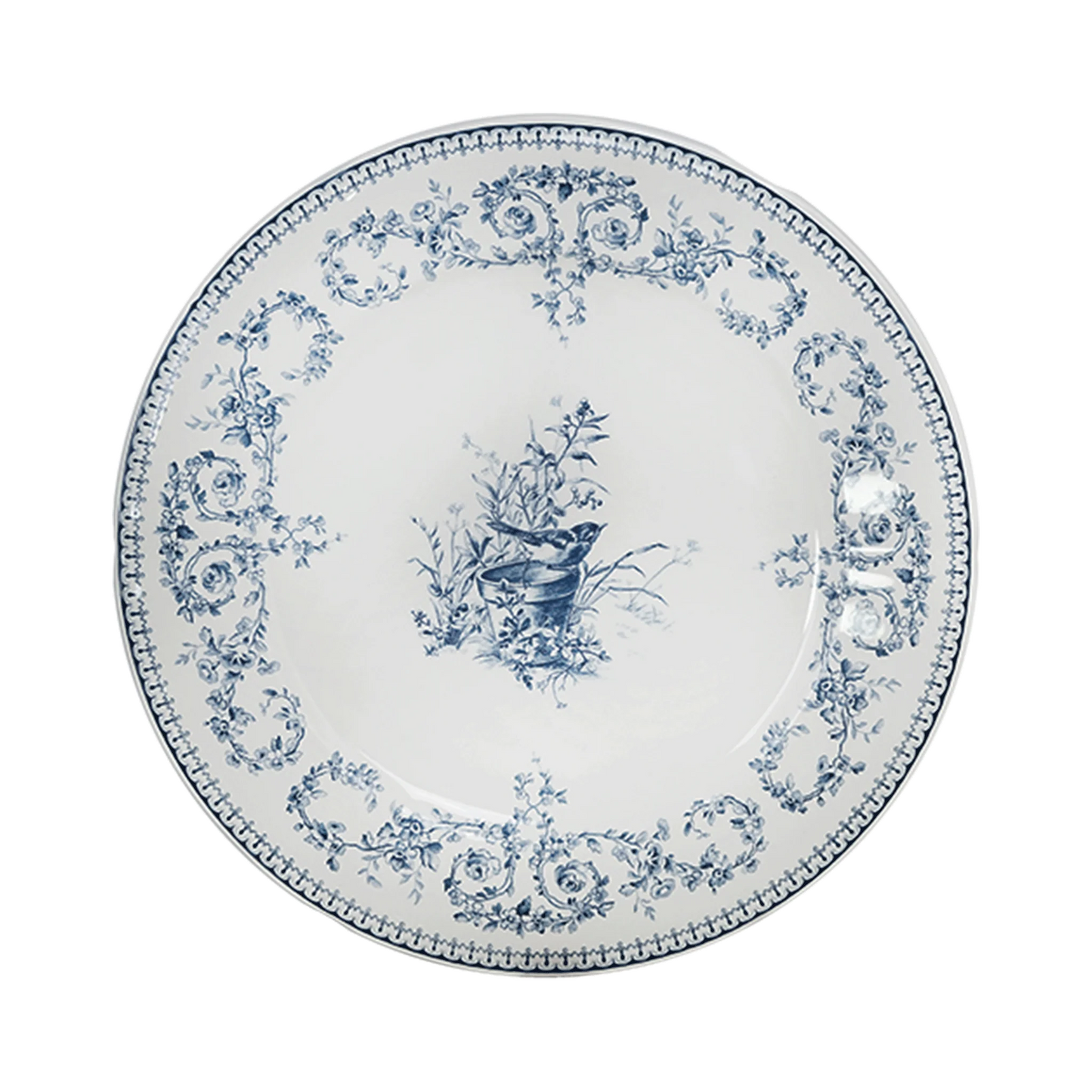 LES DEPAREILLEES BLUE - DINNER PLATE OISEAU