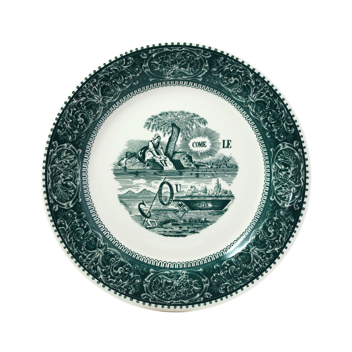 LES DEPAREILLEES GREEN - BOX OF 6 ASSORTED DINNER PLATES