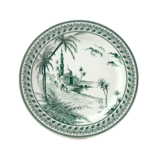 LES DEPAREILLEES GREEN - DINNER PLATE VUES D'ORIENT