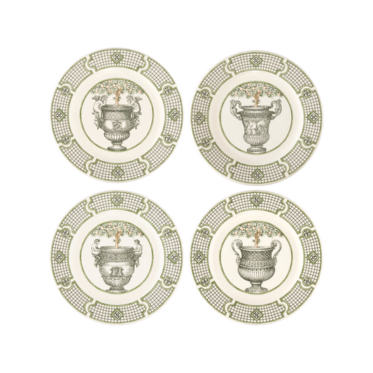 Les Vases à Oranger - Set of 4 dessert plates