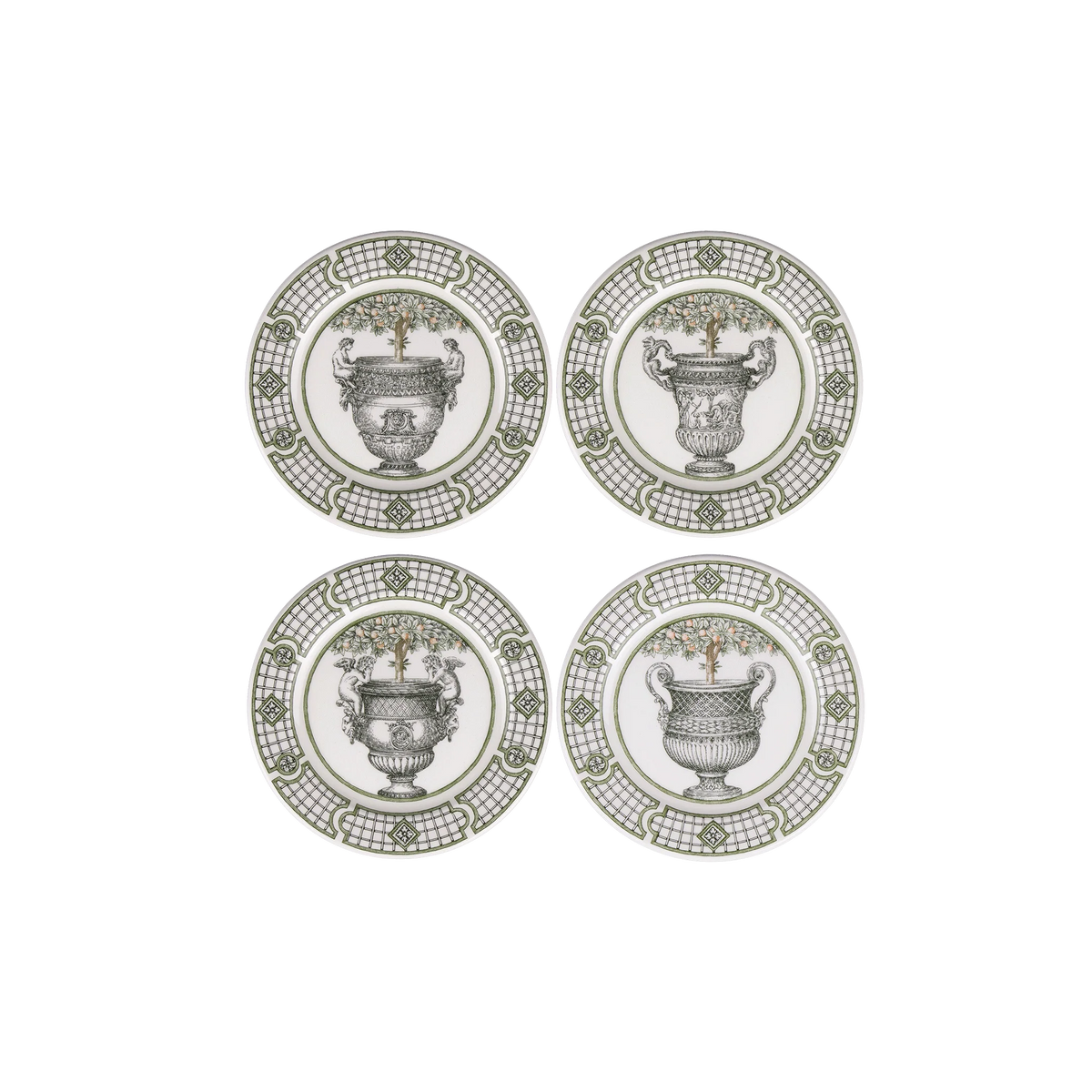 Les Vases à Oranger - Set of 4 assorted coasters