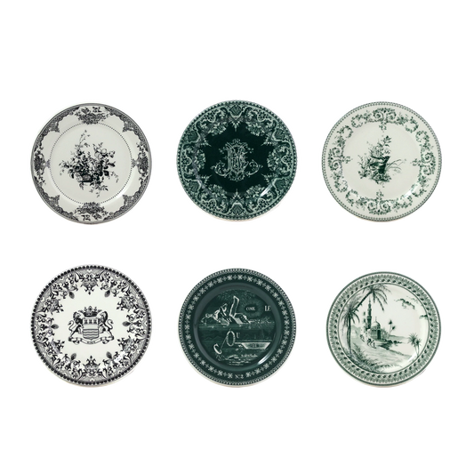 LES DEPAREILLEES GREEN - BOX OF 6 ASSORTED COASTERS
