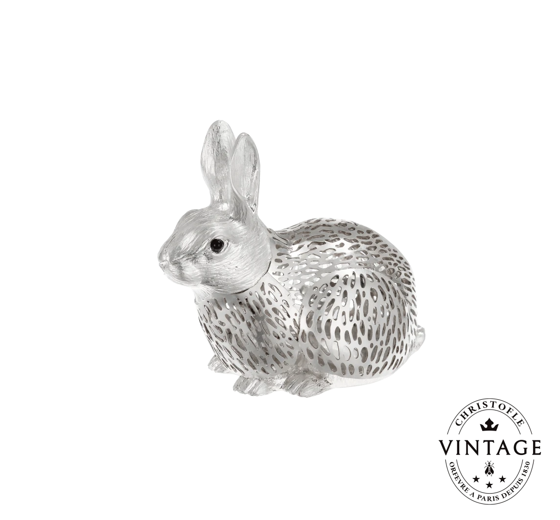 Christofle - Vintage Silvered Sitting Rabbit