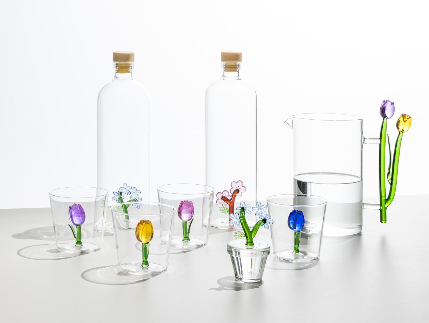 BOTANICA - botttle light blue flower