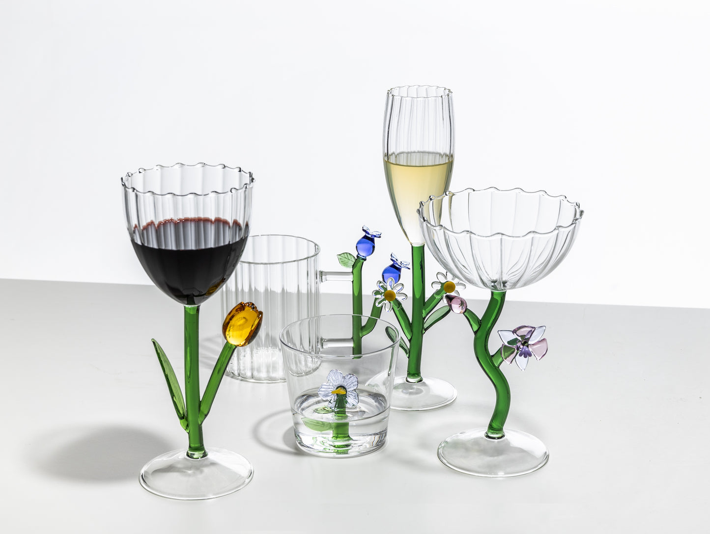 BOTANICA - optic mug blue flower