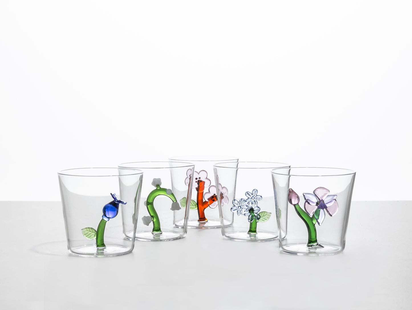 BOTANICA - tumbler blue flower inside