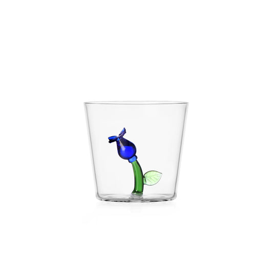 BOTANICA - tumbler blue flower inside