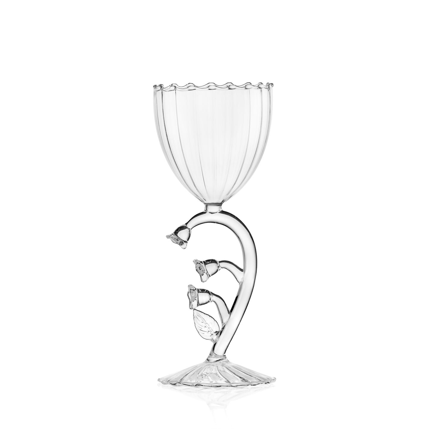 BOTANICA - stemmed glass lily-of-the-valley clear