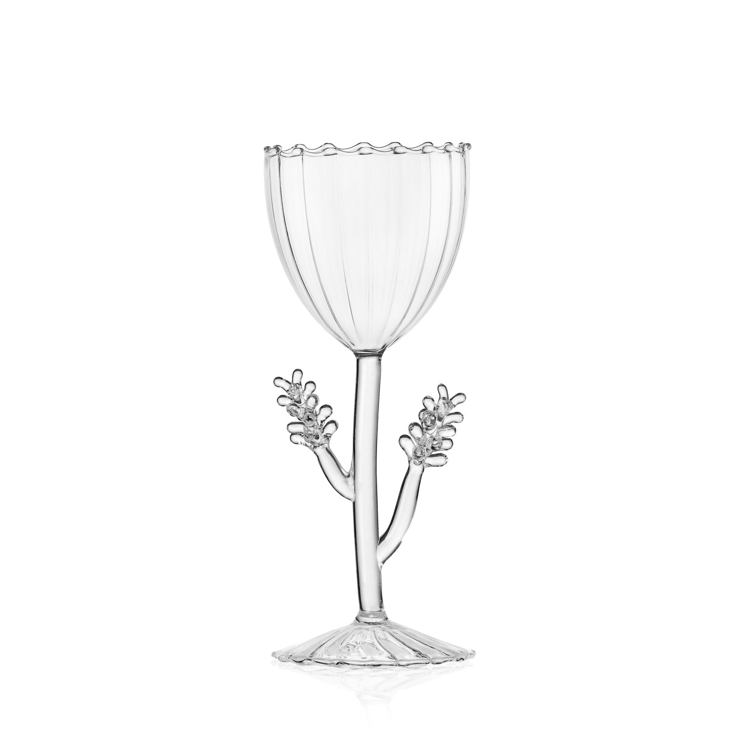 BOTANICA - stemmed glass lavender clear