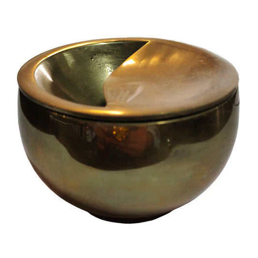 BRASS ASHTRAY WITH C LIFT LID