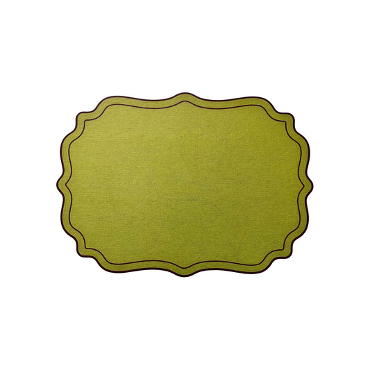 SCALLOPED FRAMES PLACEMAT (GREEN - BROWN)