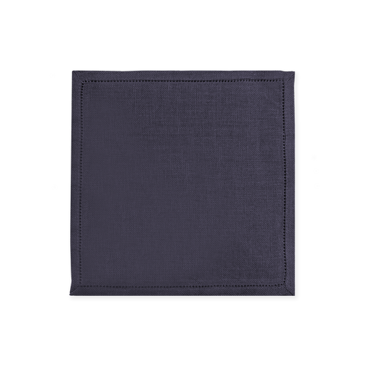 HEMSTITCH COCKTAIL NAPKIN - NAVY