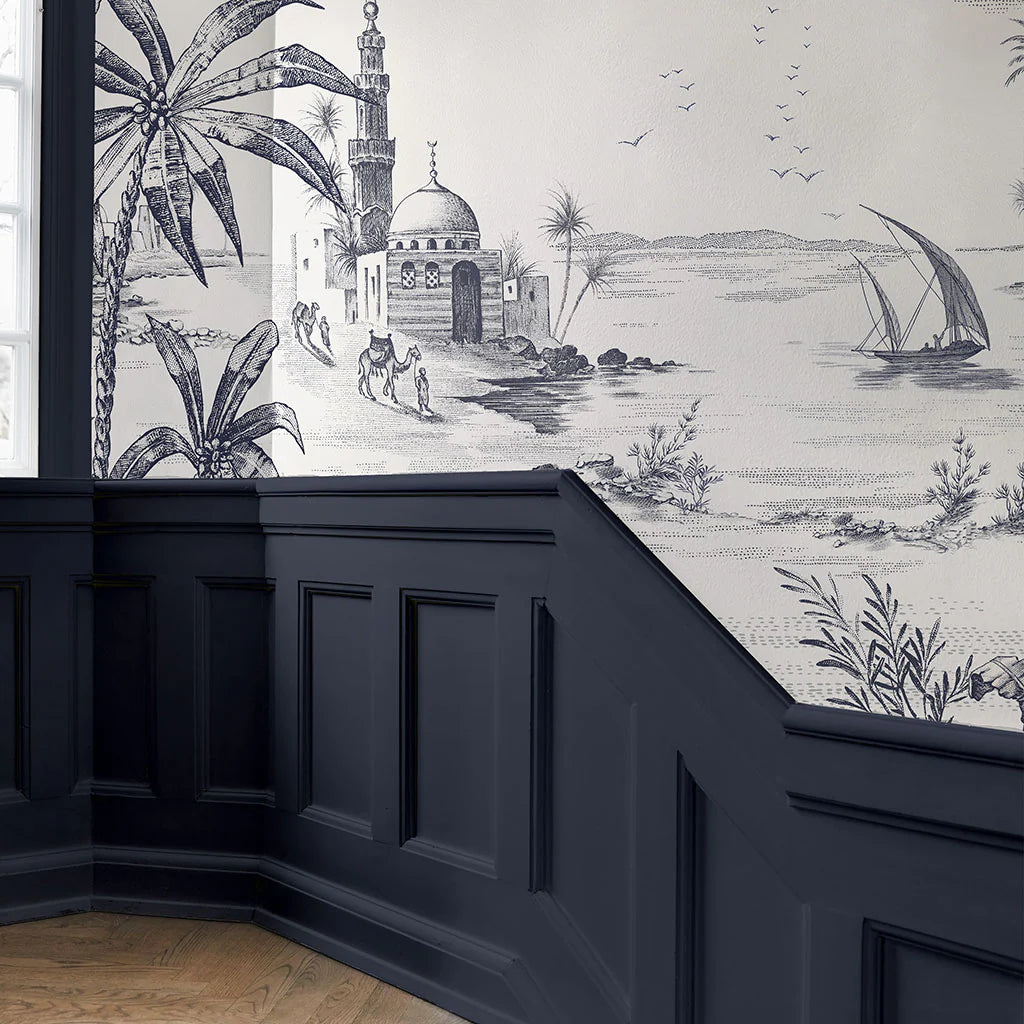 LES DEPAREILLEES BLUE - PANORAMIC VUES D'ORIENT WALLPAPER ROLL A