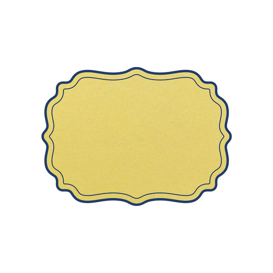 SCALLOPED FRAMES PLACEMAT (YELLOW - BLUE)