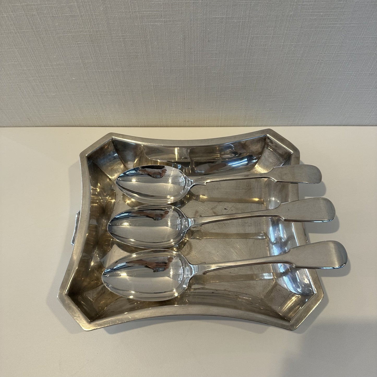 SILVER PLATED SERVING SPOON (SET OF 3)