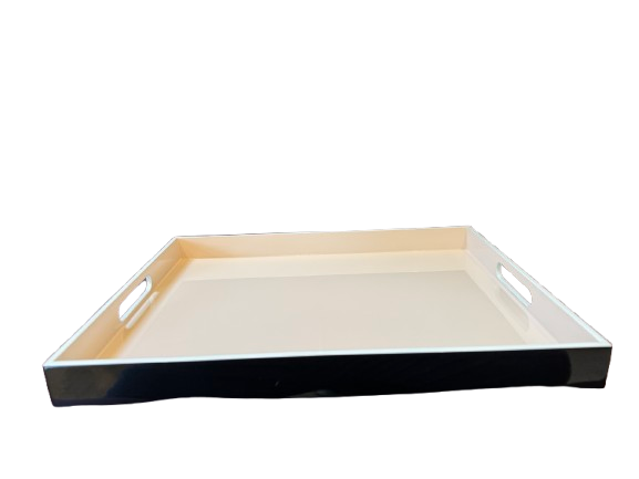 RECTANGULAR LACQUER TRAY - LARGE (PINK)