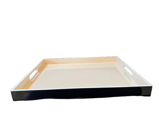 RECTANGULAR LACQUER TRAY - LARGE (PINK)