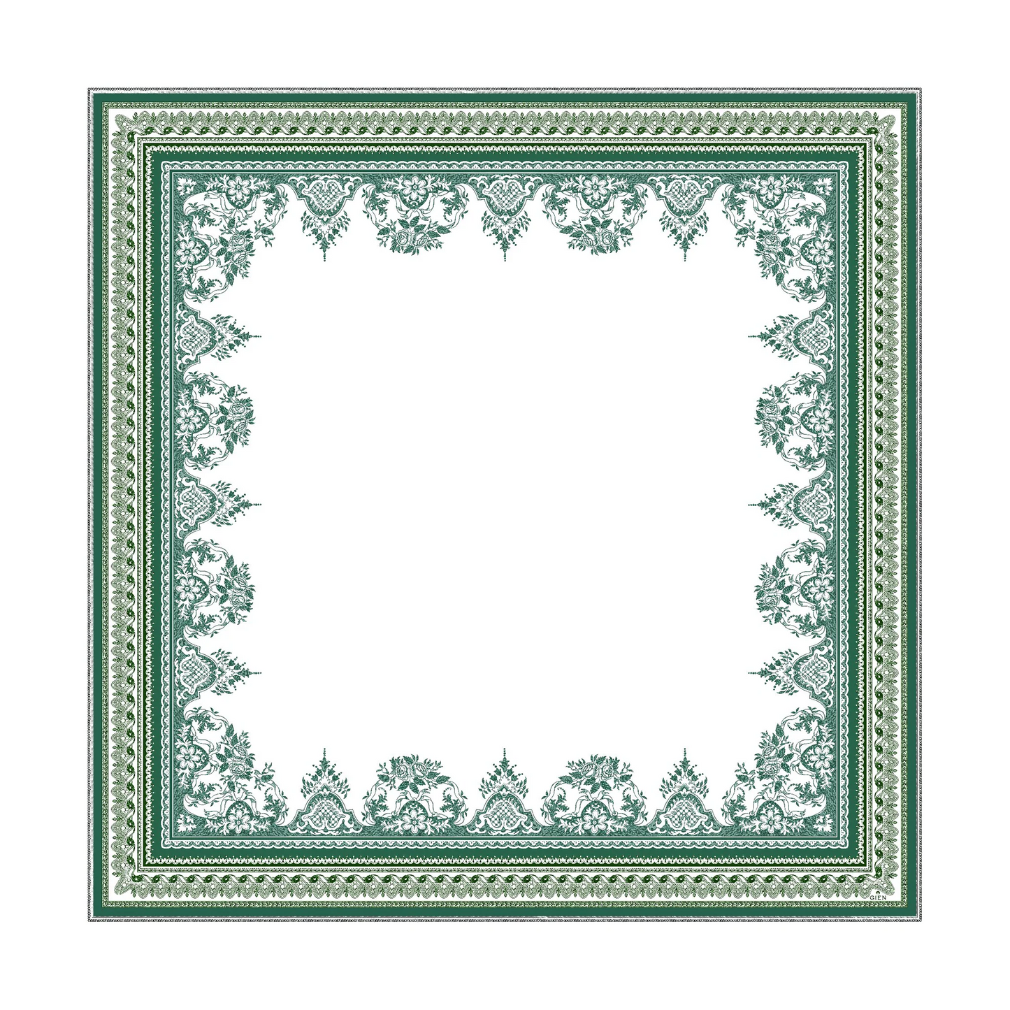 LES DEPAREILLEES GREEN - SQUARE TABLECLOTH