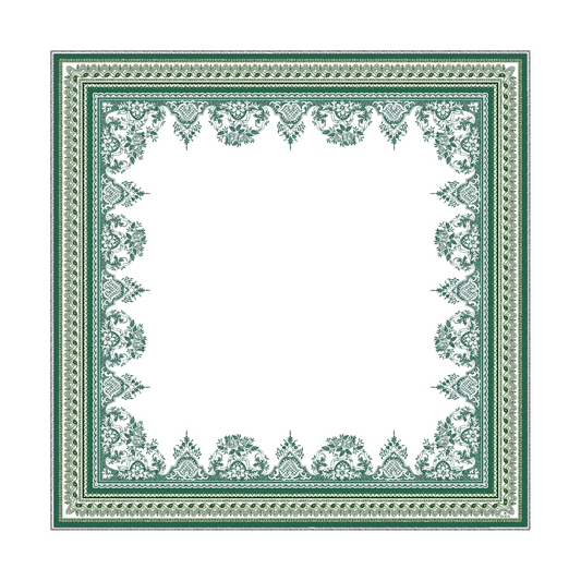 LES DEPAREILLEES GREEN - SQUARE TABLECLOTH