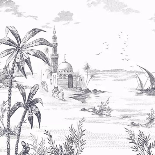 LES DEPAREILLEES BLUE - PANORAMIC VUES D'ORIENT WALLPAPER ROLL A