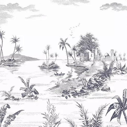 LES DEPAREILLEES BLUE - PANORAMIC VUES D'ORIENT WALLPAPER ROLL B