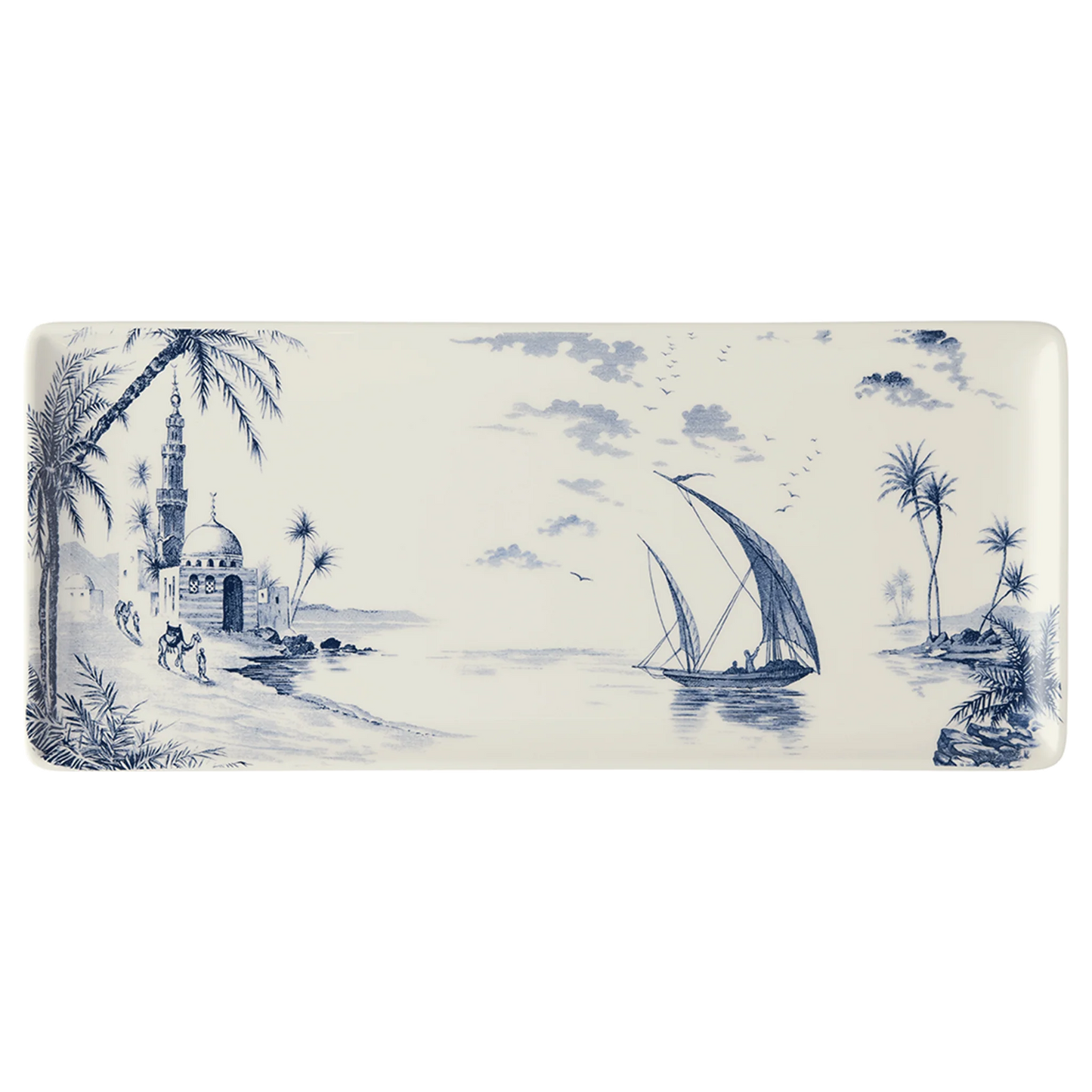 LES DEPAREILLEES BLUE - OBLONG SERVING TRAY