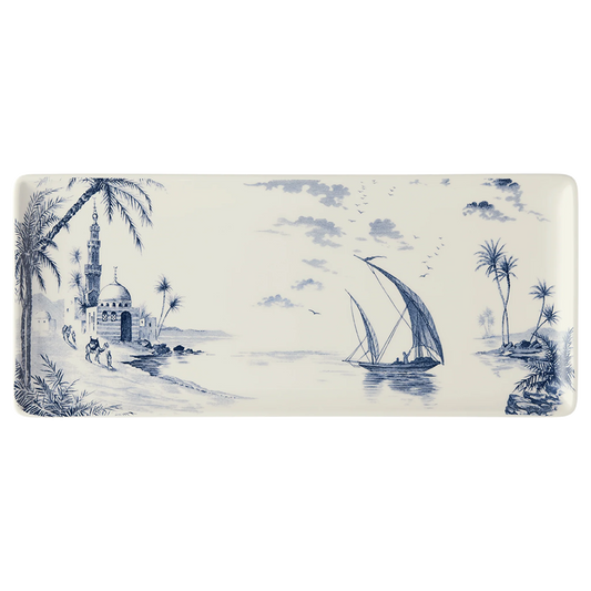 LES DEPAREILLEES BLUE - OBLONG SERVING TRAY