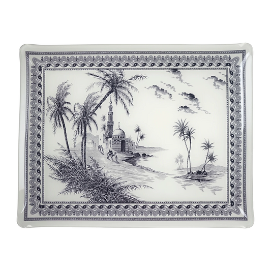 LES DEPAREILLEES BLUE - ACRYLIC SERVING TRAY LARGE