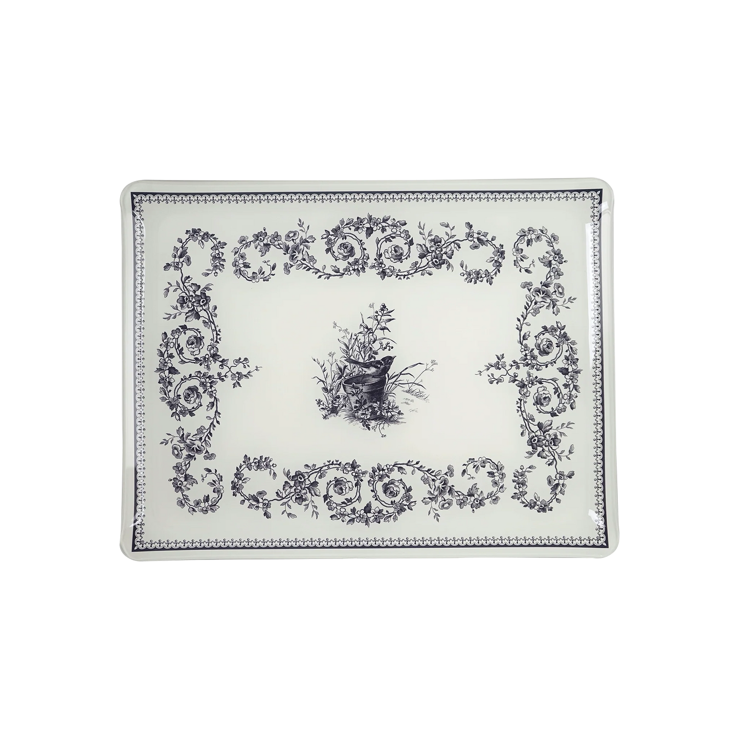 LES DEPAREILLEES BLUE - ACRYLIC SERVING TRAY SMALL