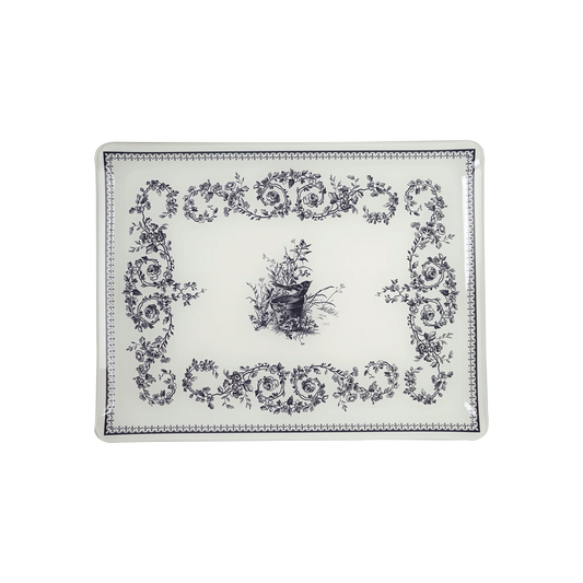LES DEPAREILLEES BLUE - ACRYLIC SERVING TRAY SMALL