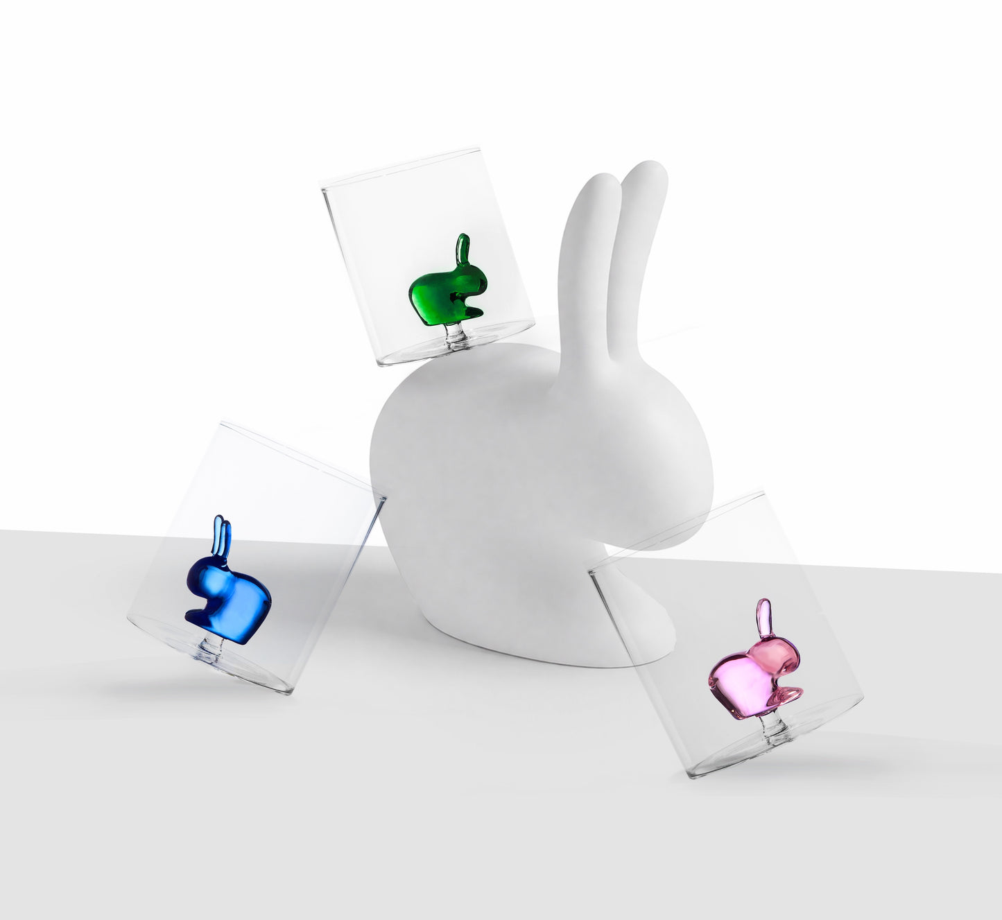 QEEBOO RABBIT - tumbler blue rabbit