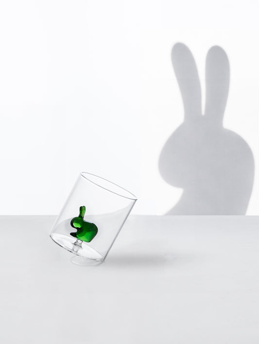 QEEBOO RABBIT - tumbler green rabbit