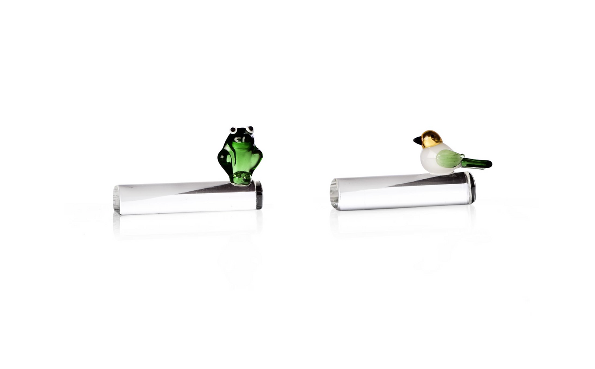 ANIMAL FARM - set 2 chopstick/cutlery rest frog-bird