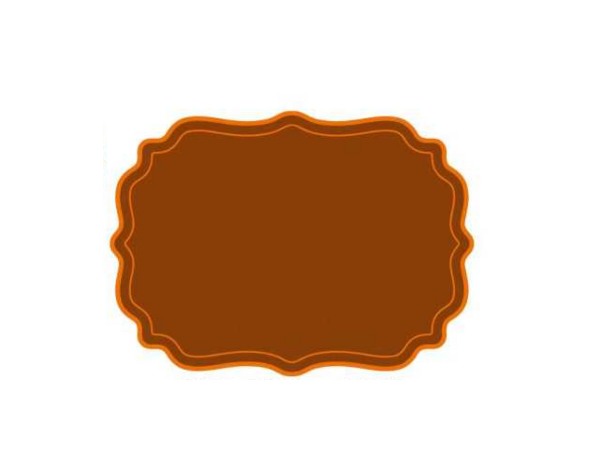 SCALLOPED FRAMES PLACEMAT (SIENA EARTH - ORANGE)