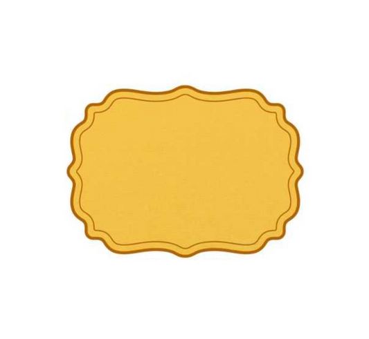 SCALLOPED FRAMES PLACEMAT (OCRA - LEATHER)