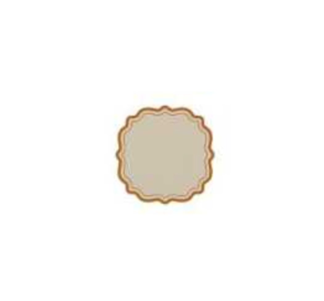 SCALLOPED FRAMES COASTER (ASH - LEATHER)