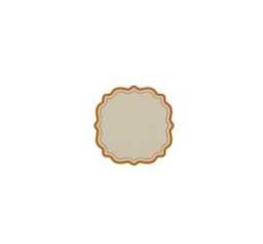 SCALLOPED FRAMES COASTER (ASH - LEATHER)