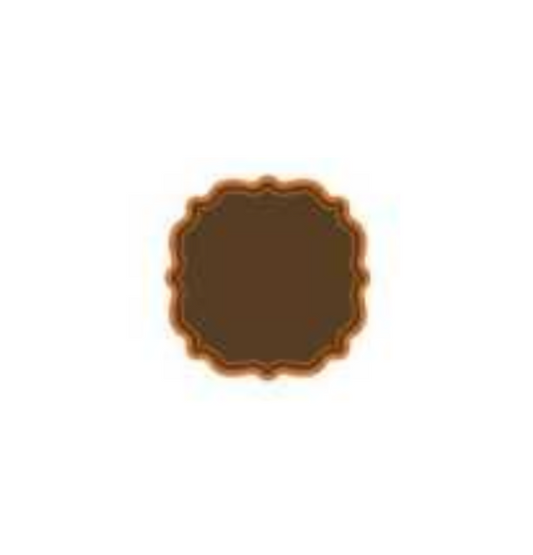 SCALLOPED FRAMES COASTER (BROWN - ORANGE)