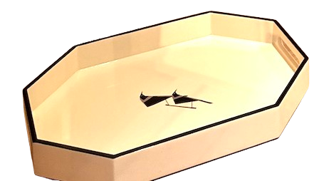 WHITE LACQUER TRAY