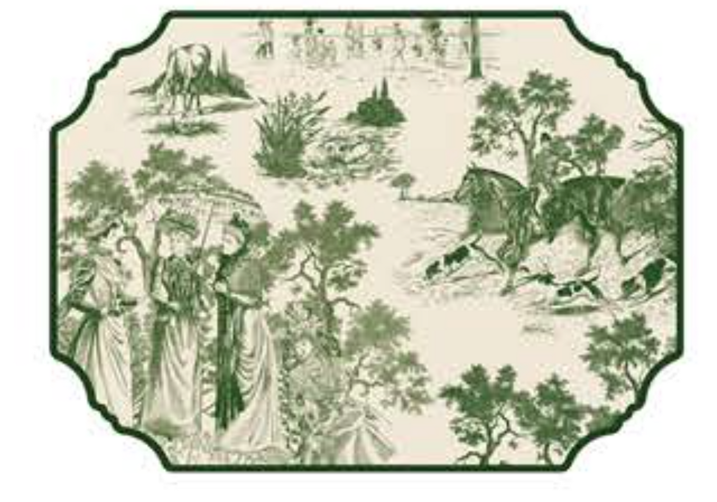 TOILE DE JOUY PLACEMAT - GREEN