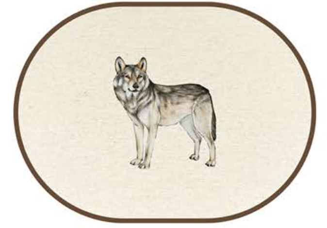 ANIMALI DEL BOSCO PLACEMAT - WOLF